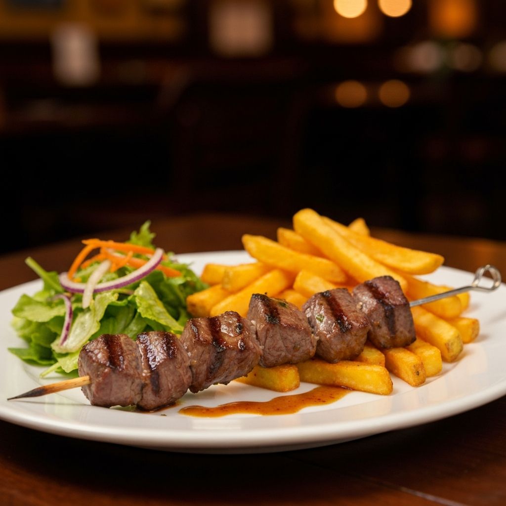 Brochette de bœuf grillée